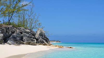 Beach on Crooked Island, Bahamas