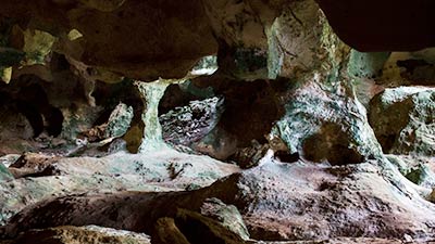 Jumbey Hole Cave on Acklins, Bahamas