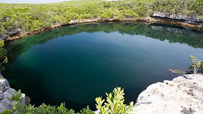 Blue Hole on the Berry Islands, Bahamas
