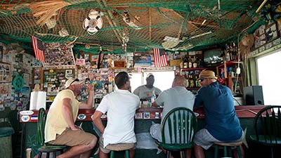 Beach-side bar on Bimini