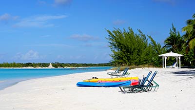 Beach on Long Island, Bahamas