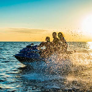 Family ride on a Jet Ski
