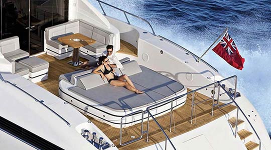 Charter Yacht Eva Aftdeck Sunpad