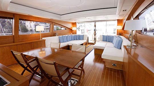 Charter Yacht Eva Dining Salon